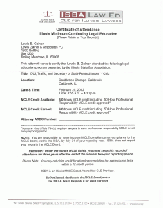 ISBA - DUI, Traffic and Secretary of State Related Issues 2012