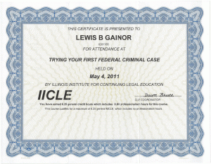 Trying Your First Federal Case 2011